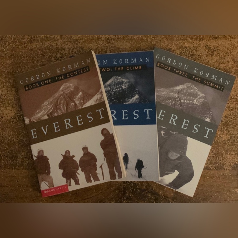 (3 for $20)Everest trilogy by Gordon Korman. Guc